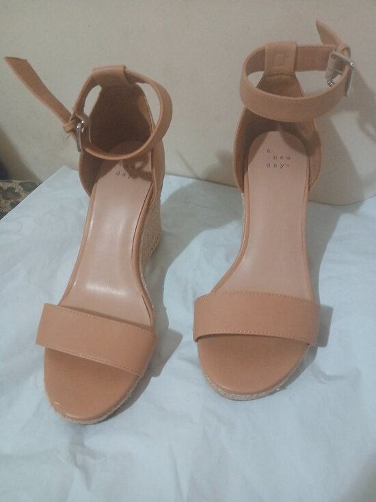 A NewDay Shoes - A New Day Women's Lola Espadrille Wedges Tan